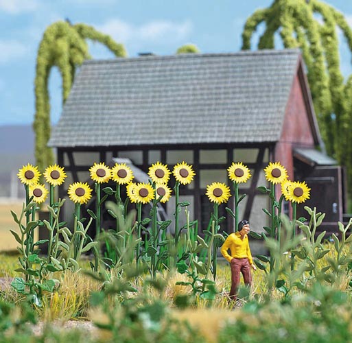 Riesen-Sonnenblumen Modell von Busch 1:87