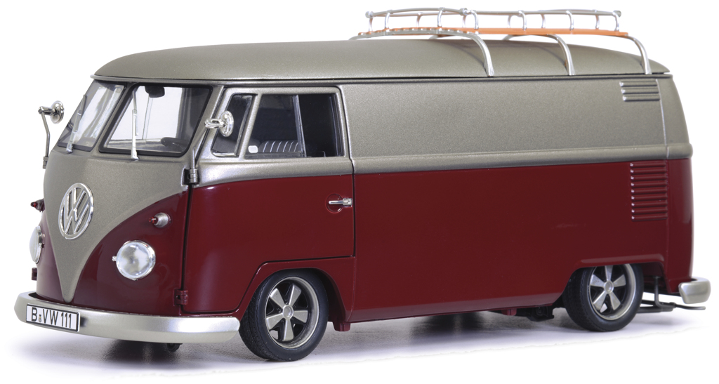 VW T1b Bus Lowrider rotmatt-grau-1