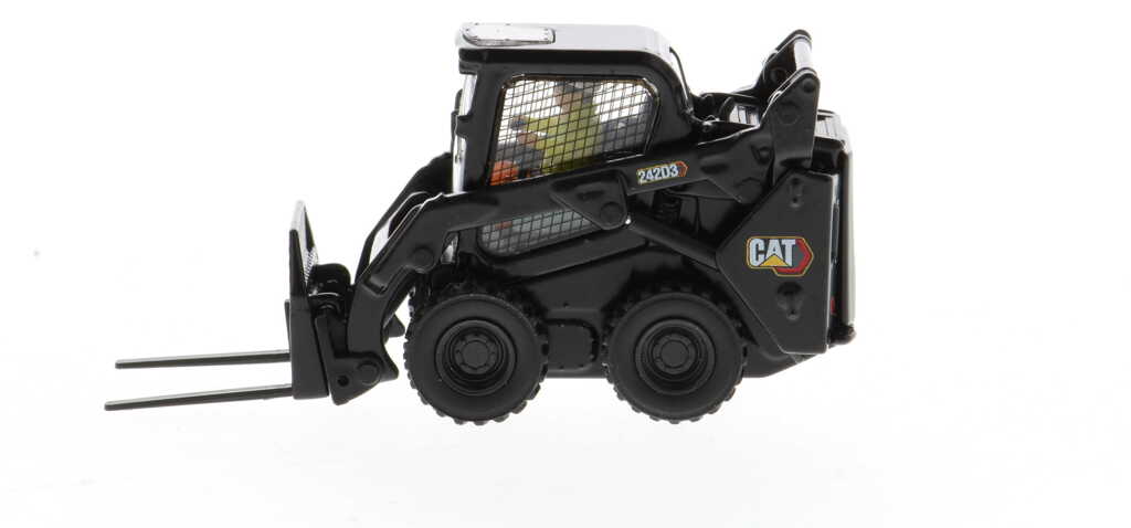 CAT 242D3 Kompaktlader mit Anbaugeräten schwarz Modell von DieCast Masters 1:50