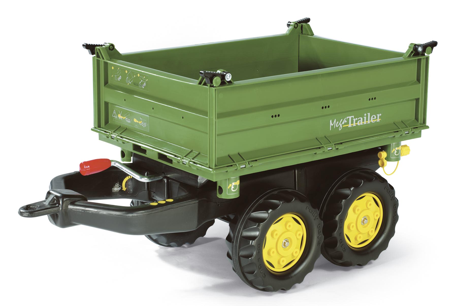 Mega Trailer Dreiseitenkipper John Deere grün von rolly toys