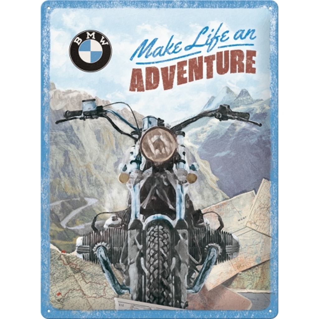 Blechschild BMW - Make Life an Adventure-1