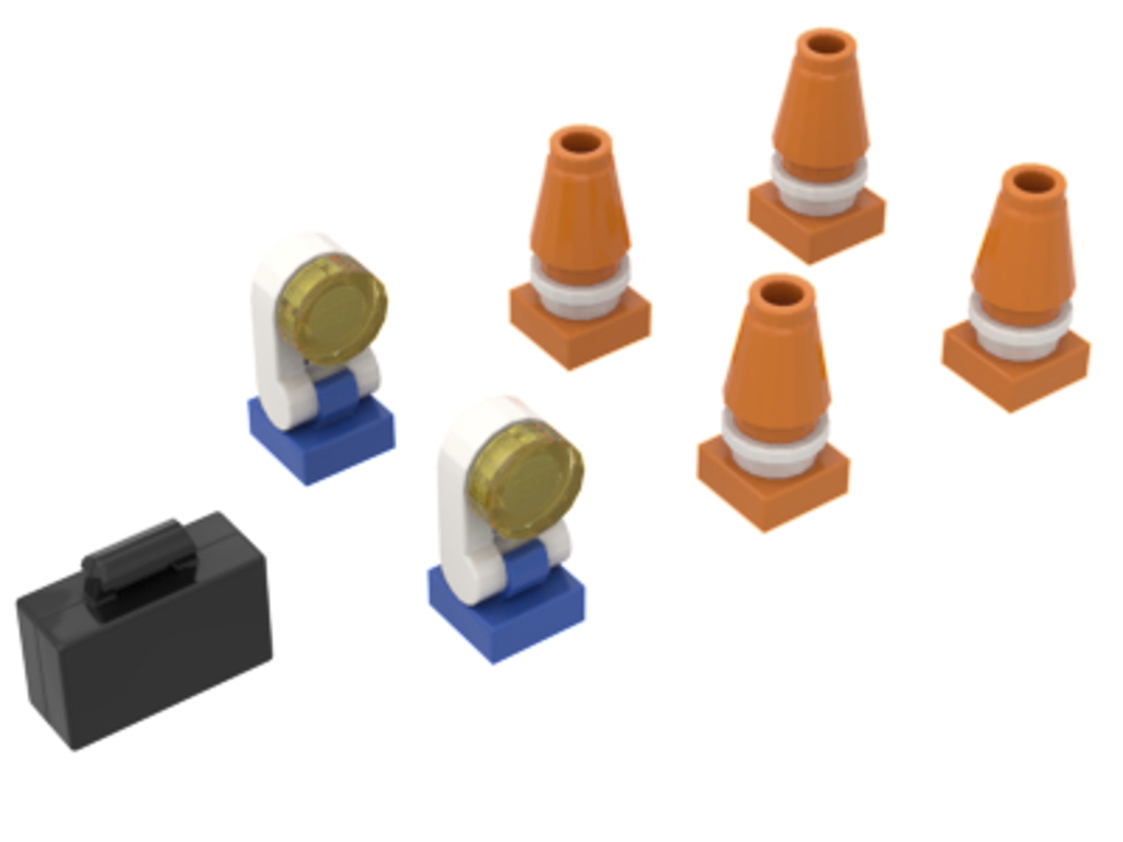 Polizei Streifenwagen B-5 Bausatz Modell von fairBricks 1:32