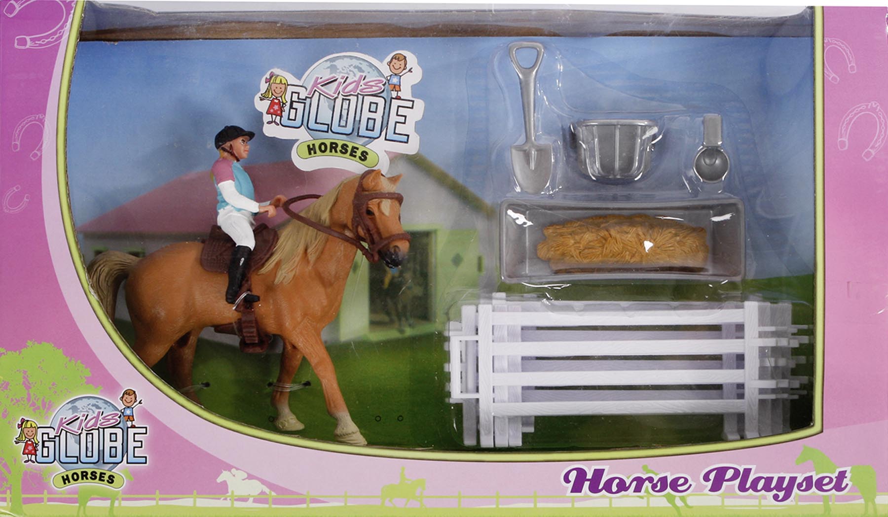 1 Pferd mit Reiter und Zubehör Modell von Kids Globe