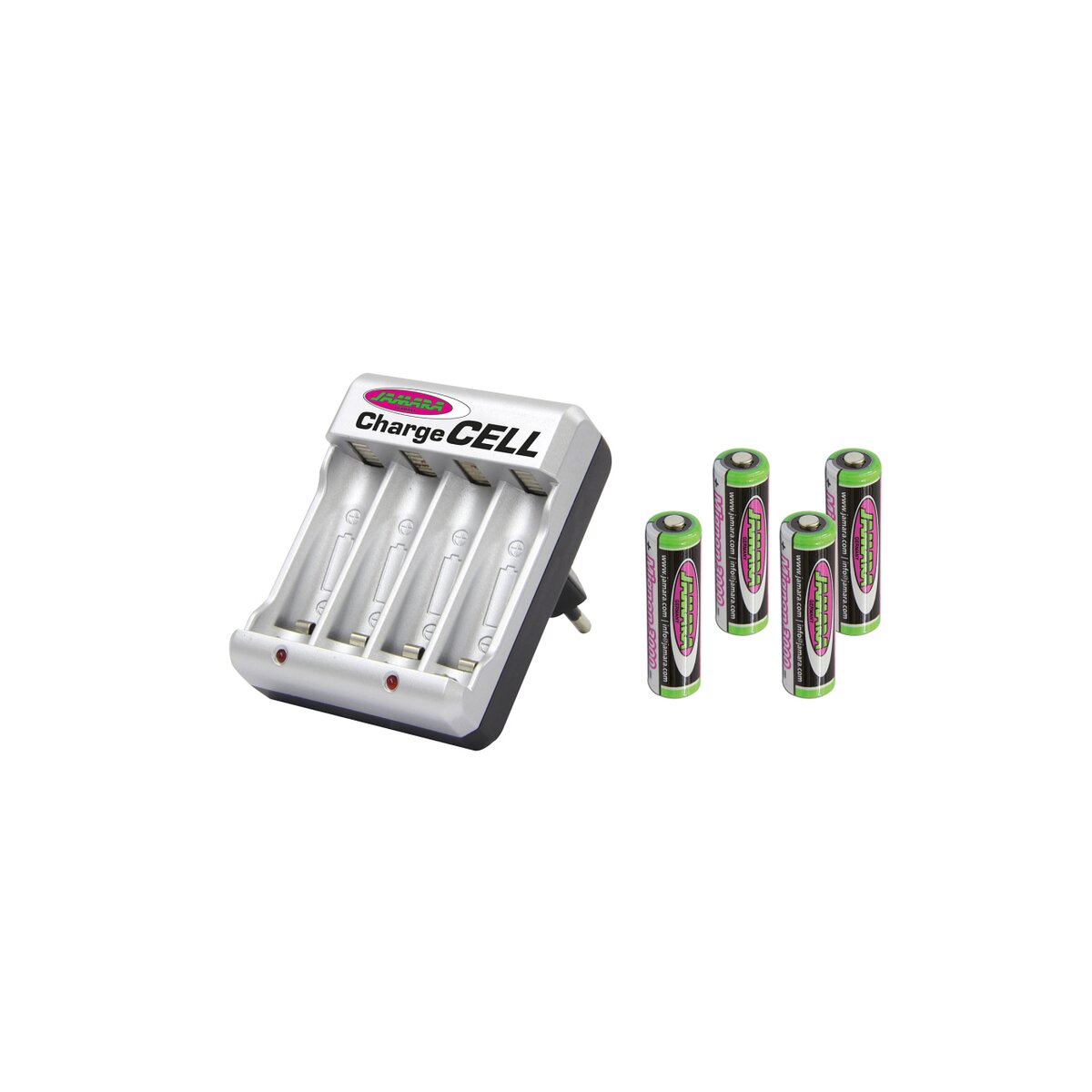Ladegerät Charge Cell inkl. 4 AA Akku-Batterien-1