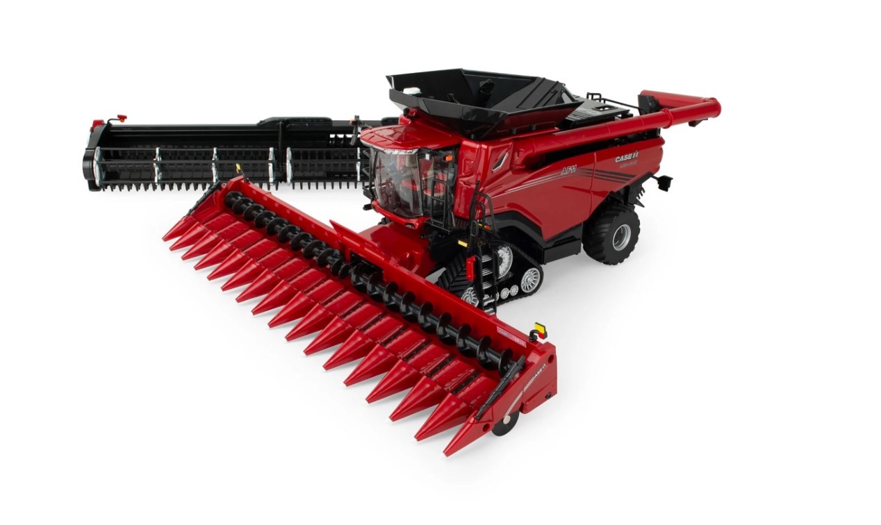 Case IH AF11 Axial Flow Raupenmähdrescher mit 2 Köpfen Prestige Modell von Ertl