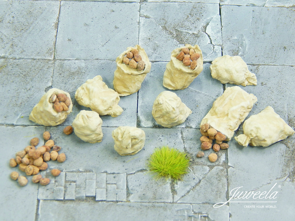 Kartoffelsäcke 10 Stck. Modell von Juweela 1:32