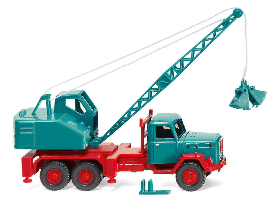 Magirus Fuchs Kranwagen wasserblau Modell von WIKING 1:87