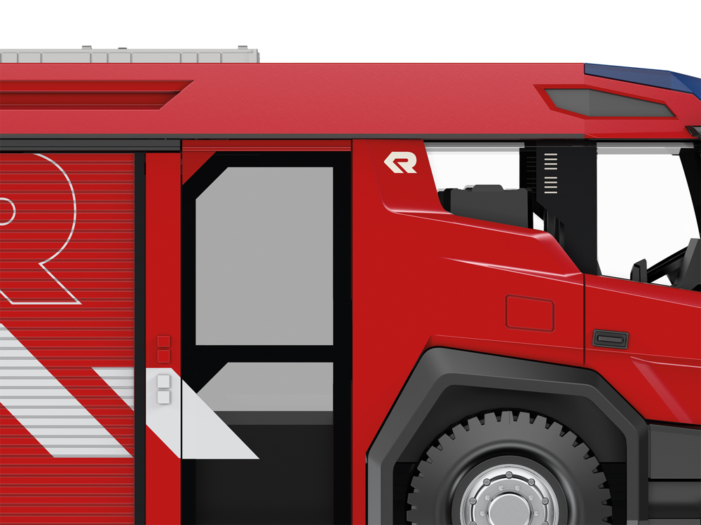 Rosenbauer RT R-Wing Design Feuerwehr Modell von WIKING 1:43