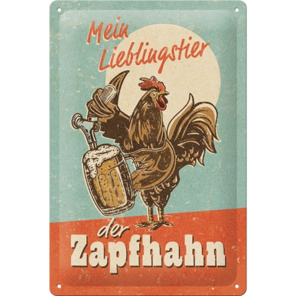 Blechschild Lieblingstier Zapfhahn-1