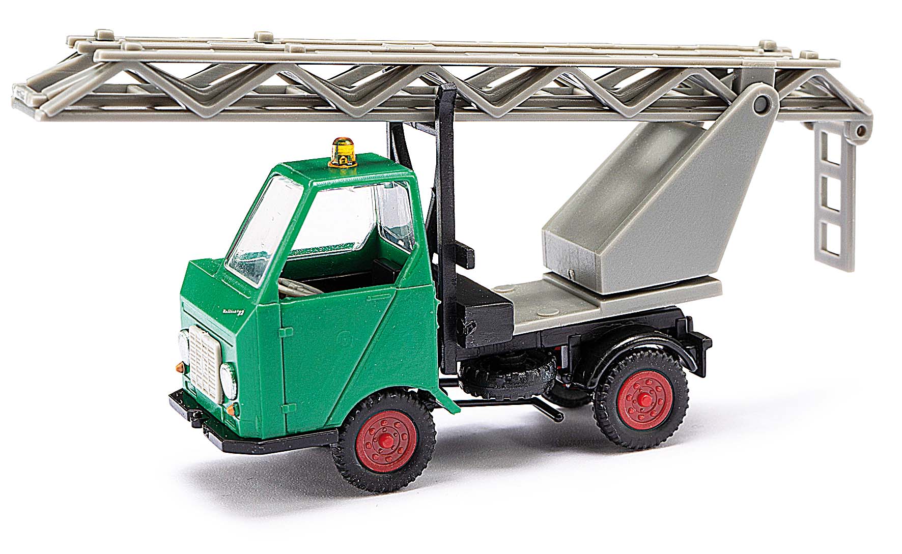 Multicar M22 mit Drehleiter grün Baujahr 1964 Modell von Mehlhose 1:87