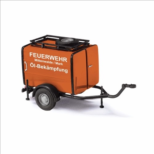 STA Anhänger FW Mittenwalde  orange  Modell von Busch 1:87