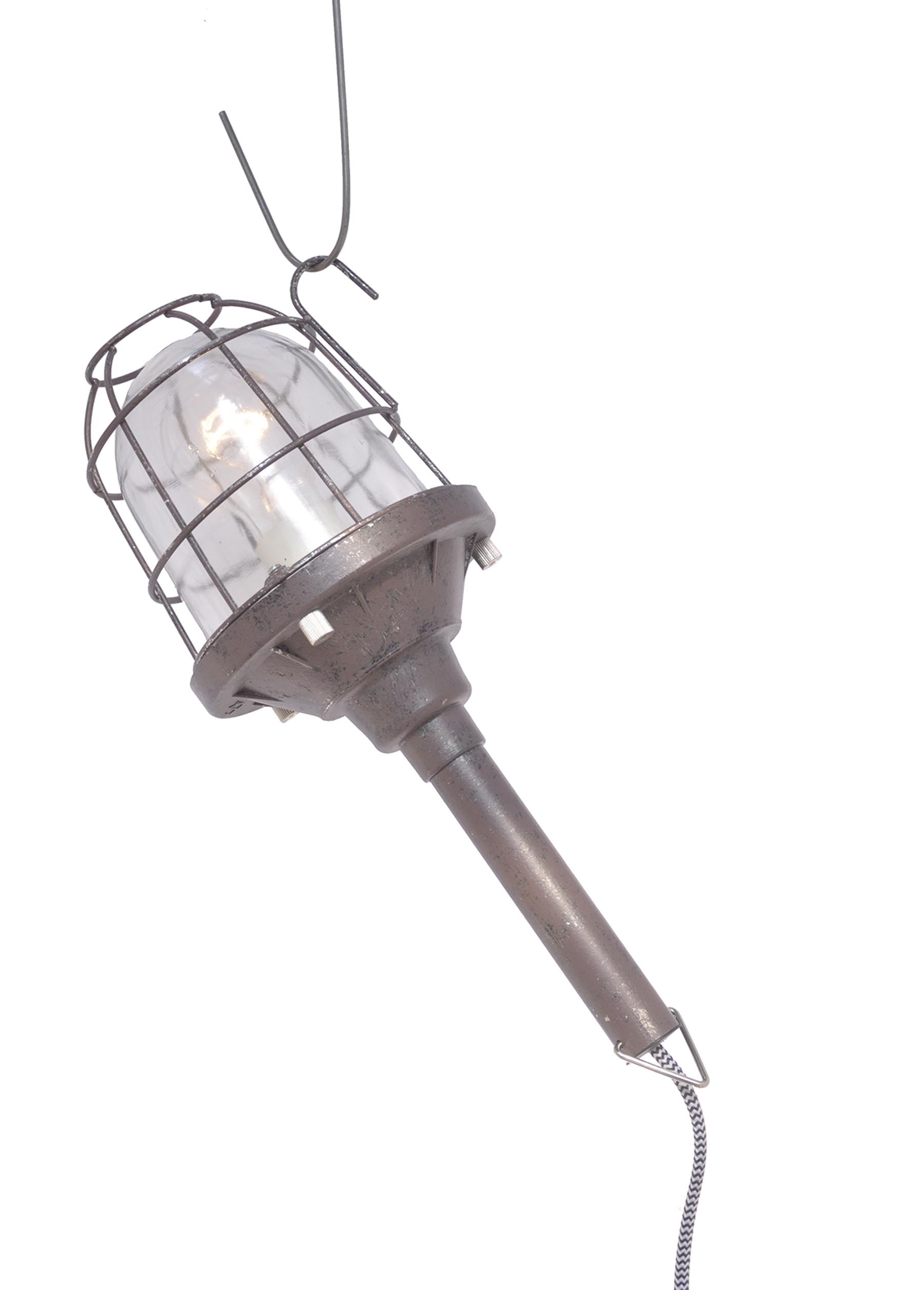 Design-Arbeitslampe mit Glasschutz „rostig“