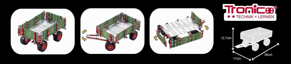 Metallbaukasten 2-Achs Pritschenanhänger