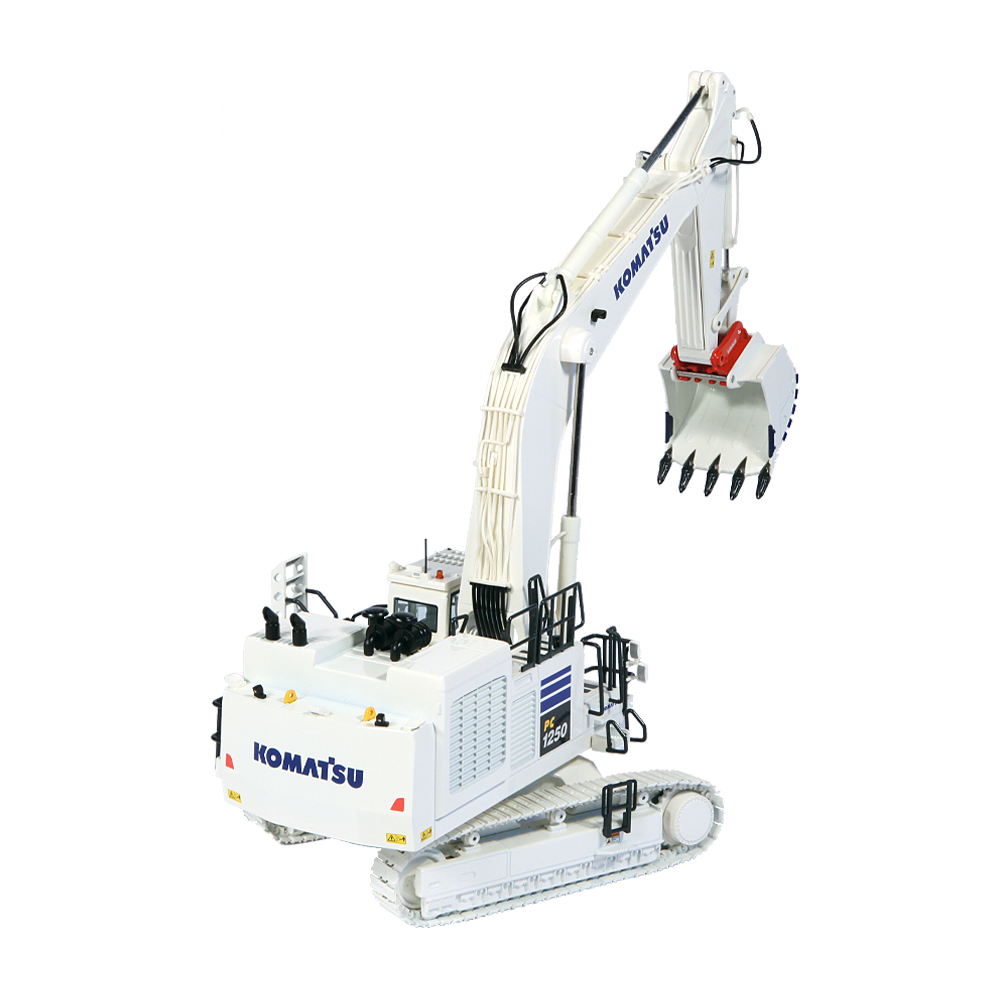 Komatsu PC1250 Bagger mit Lehnhoff Schnellwechsler Modell von NZG 1:50