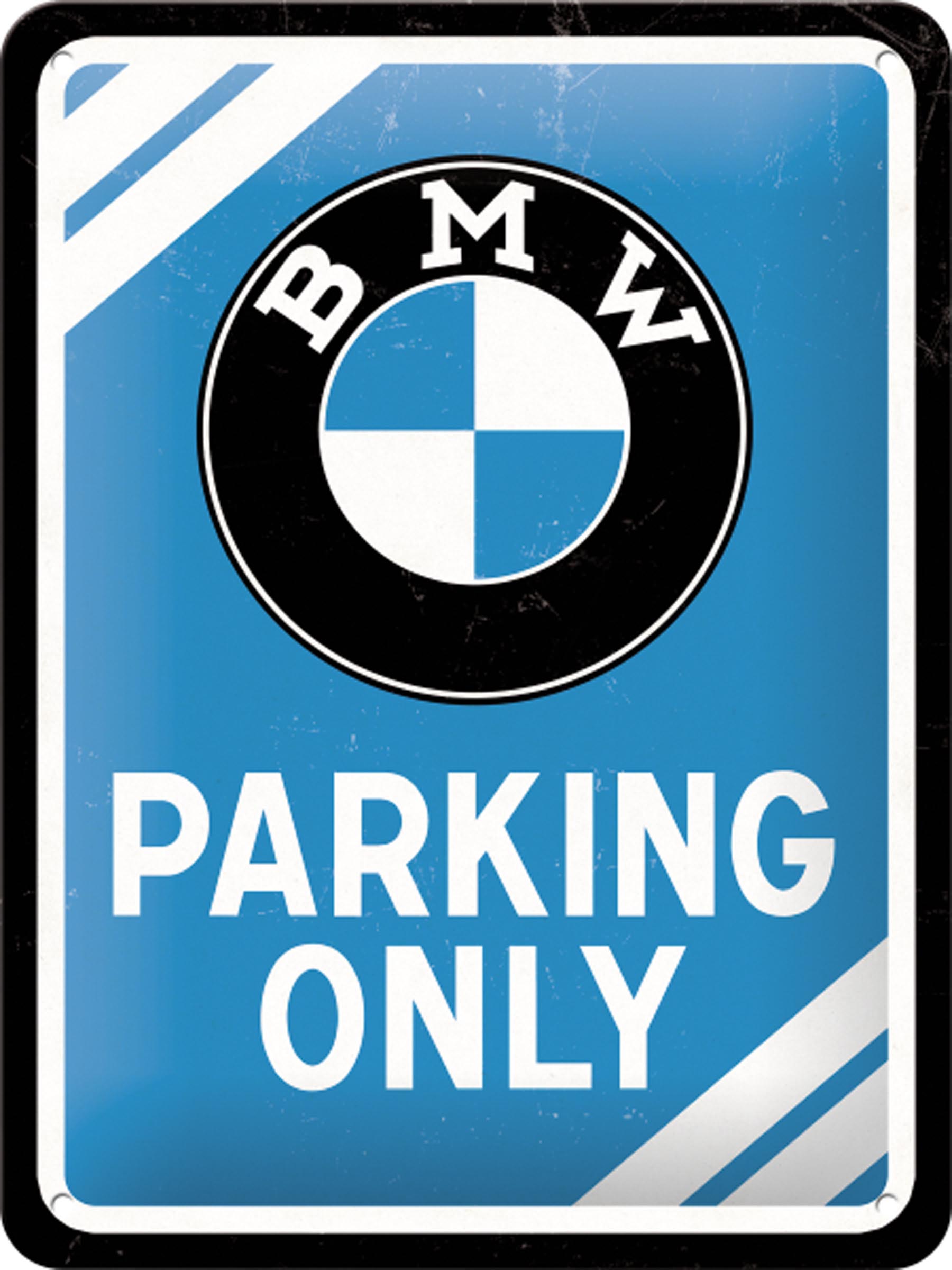 Blechschild „BMW Parking Only“