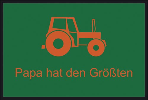 Velours-Fußmatte Traktor „Papa hat den Größten“