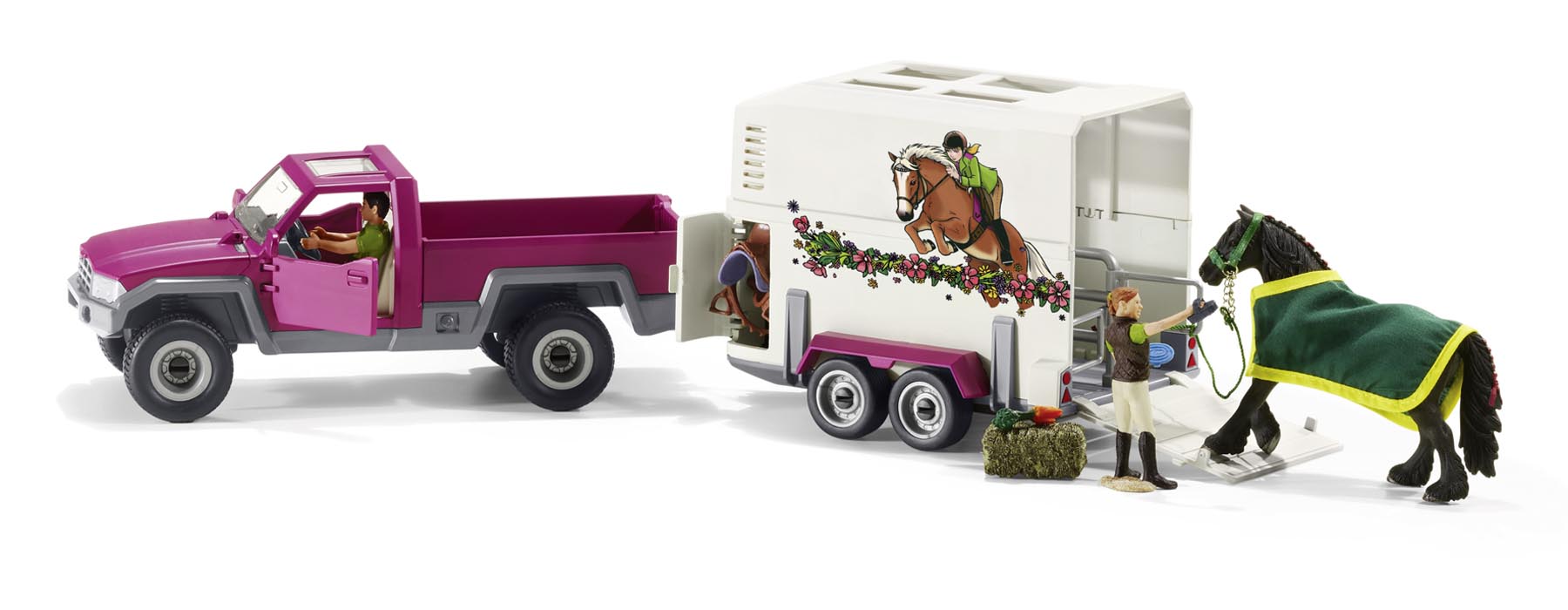 Pick-up mit Pferdeanhänger Modell von Schleich