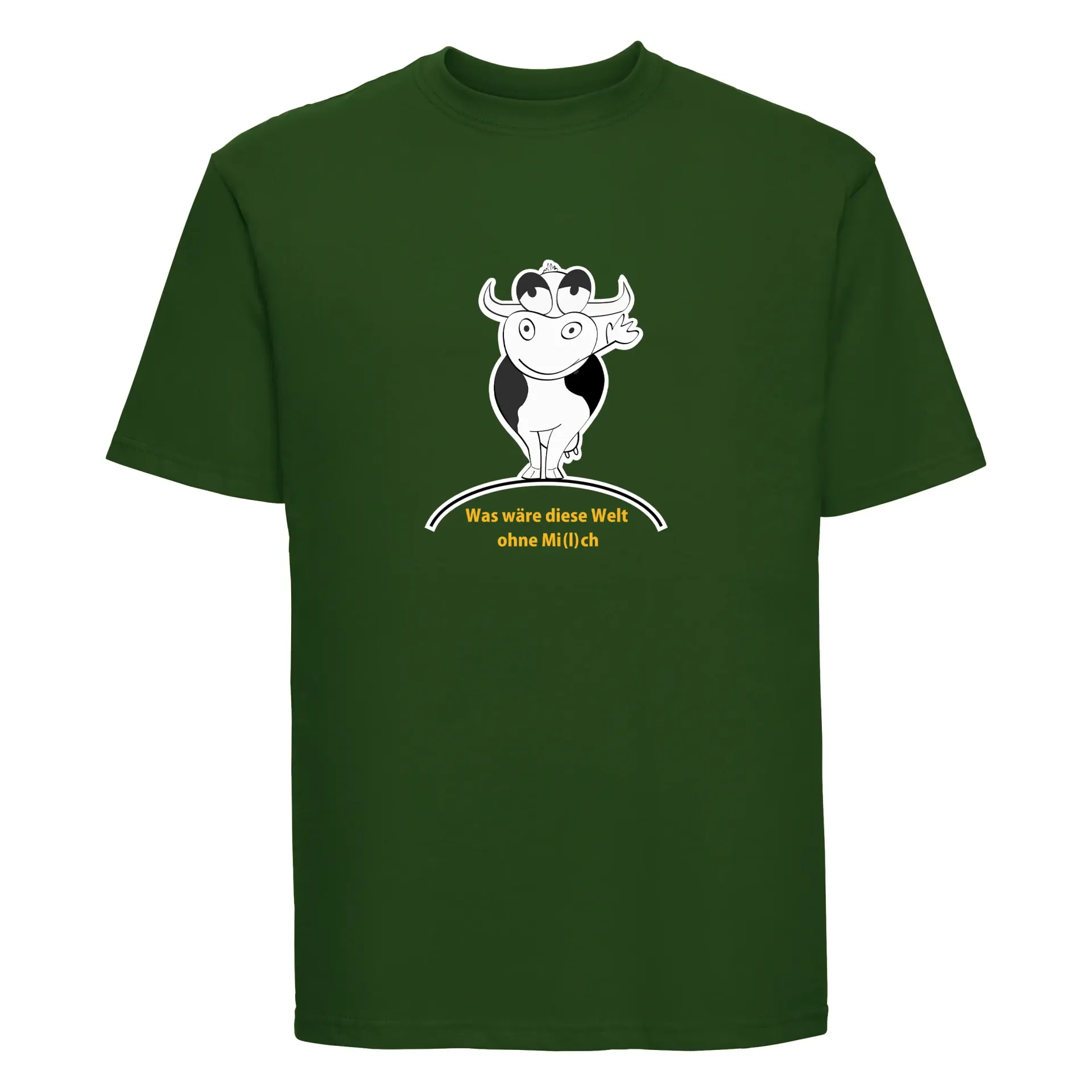 Kinder T-Shirt „Was wäre diese Welt ohne Mi(l)ch“ (grün)