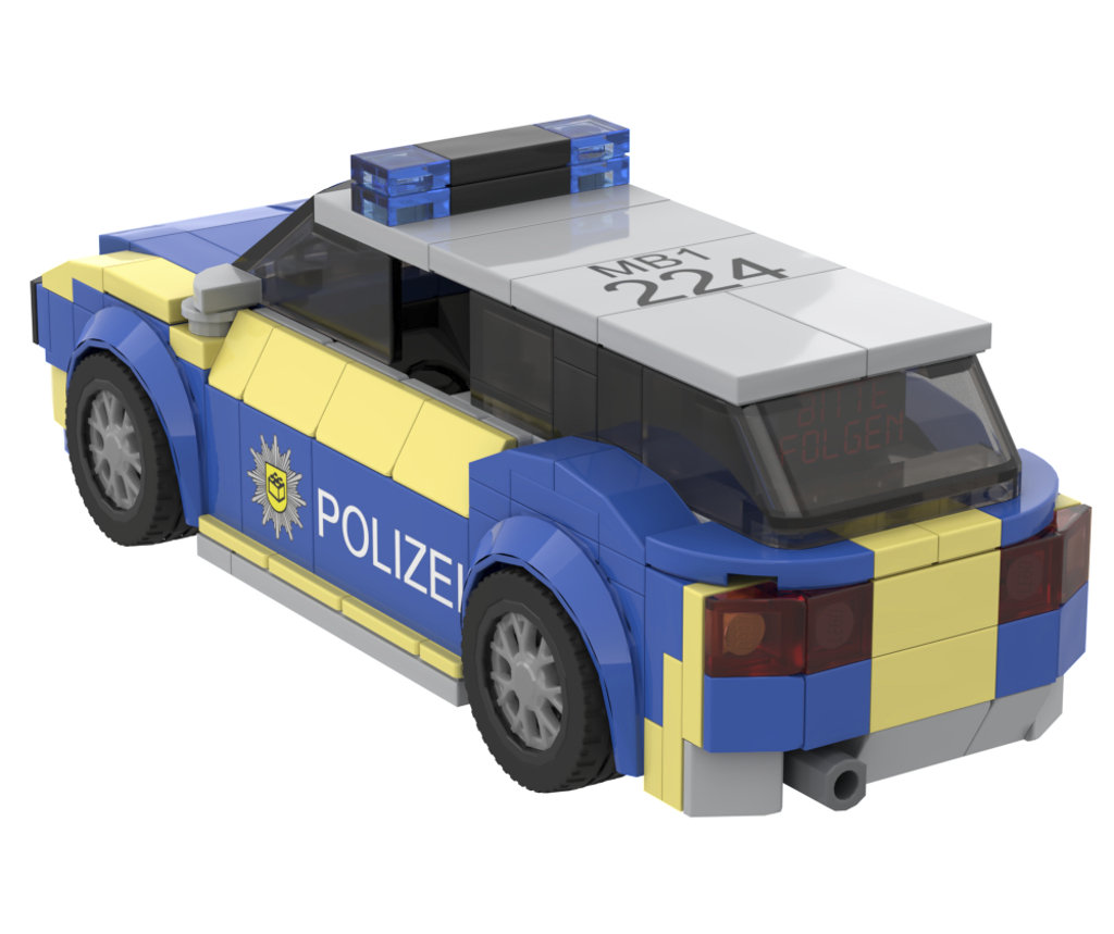 Polizei Streifenwagen B-5 Bausatz Modell von fairBricks 1:32