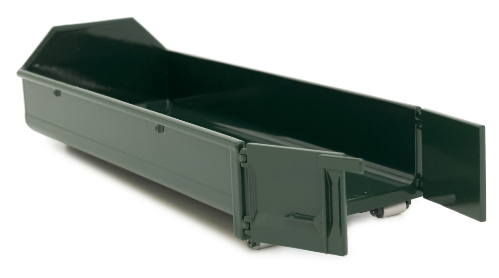 Container für Hakenlift Lkw grün-1