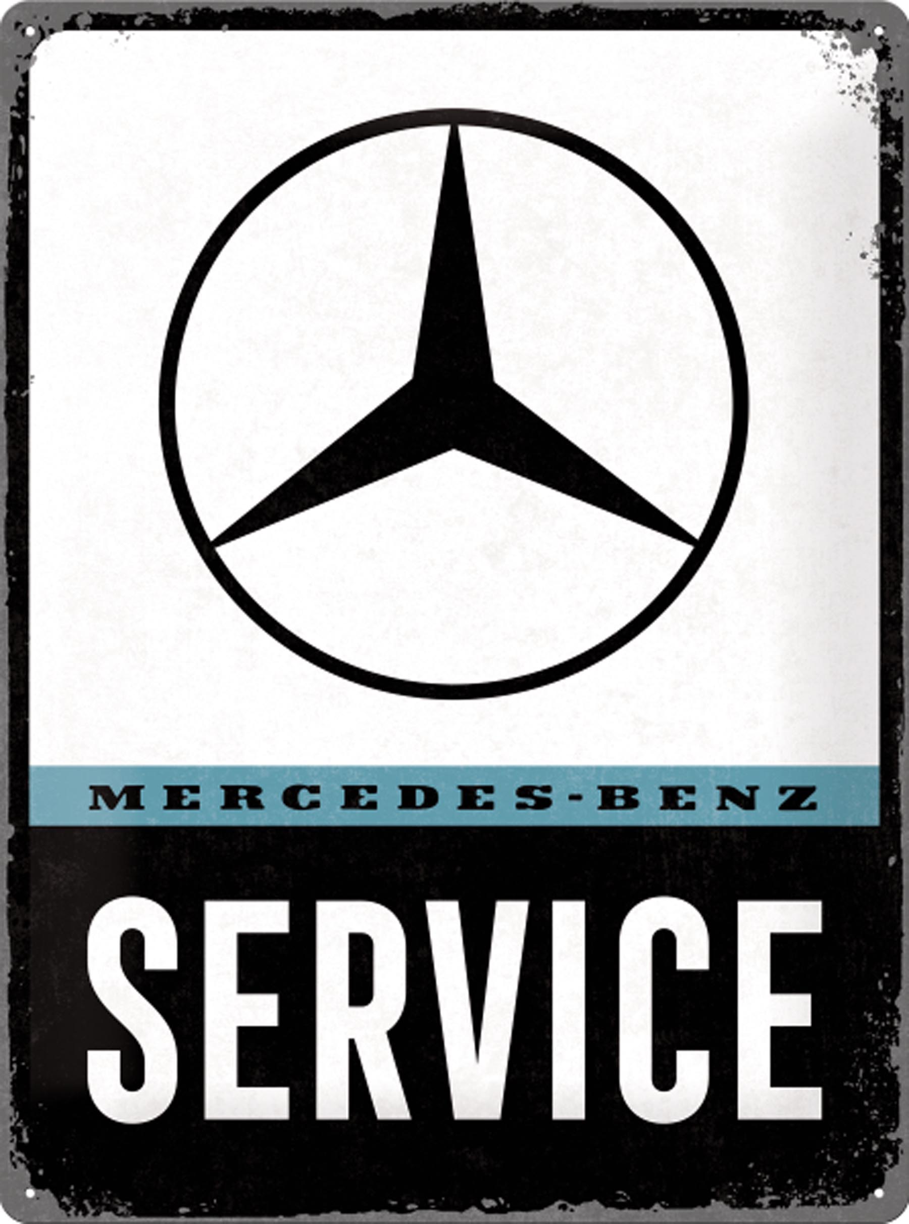 Blechschild Mercedes Benz - Service