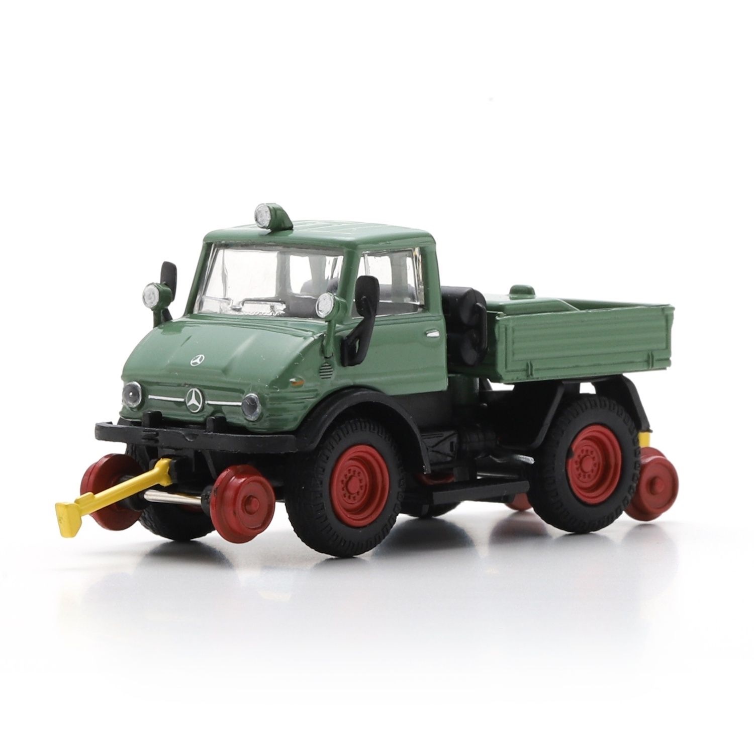 Unimog U 406 Railroad Version grün Modell von Schuco 1:87