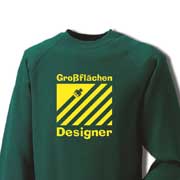 Sweatshirt „Großflächen Designer“ (grün)