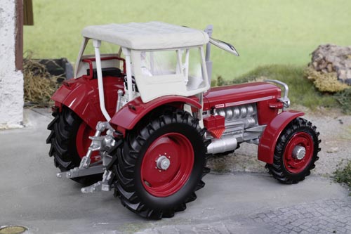 Eicher Wotan mit Fritzmeier Verdeck Sonderfarbe rot Modell von MO-Miniatur 1:32