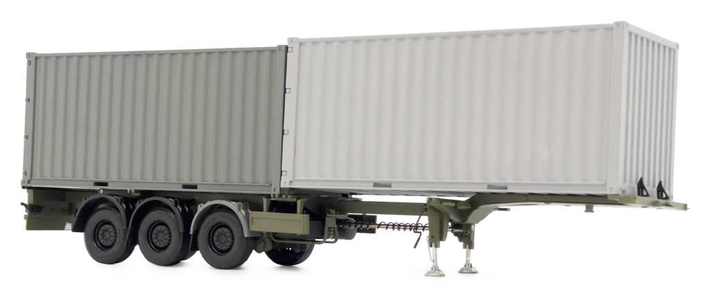 Pacton ausziehbares Seefracht-Containerchassis Modell von MarGe Models 1:32