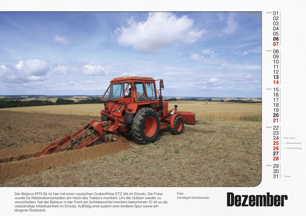Traktoren in der DDR Monatskalender 2025