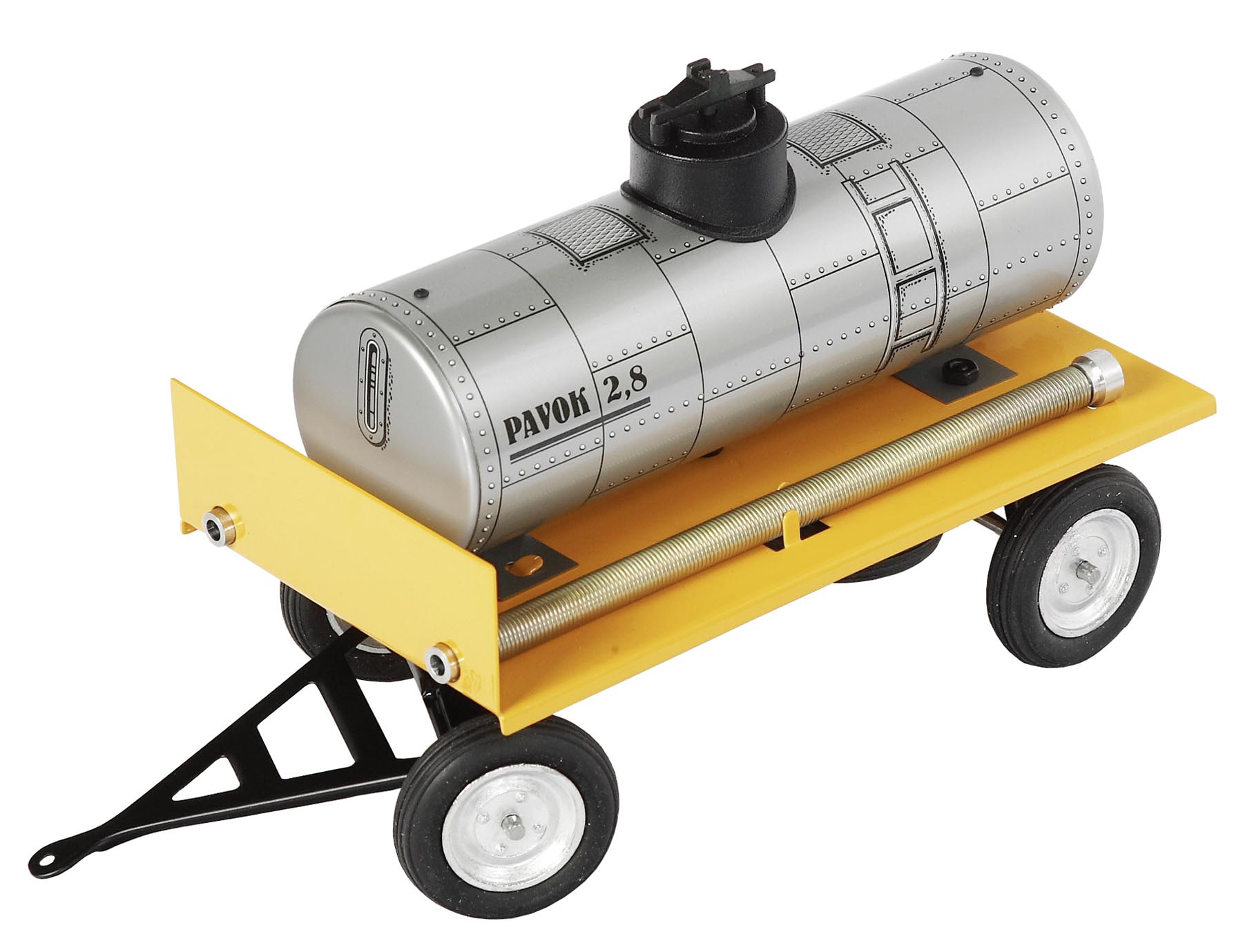 Pavok Wasserfass auf Anhänger mit Schlauch Modell von Kovap 1:25