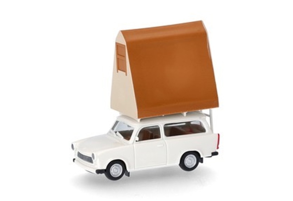 Trabant 601 Universal mit Dachzelt Modell von herpa 1:87