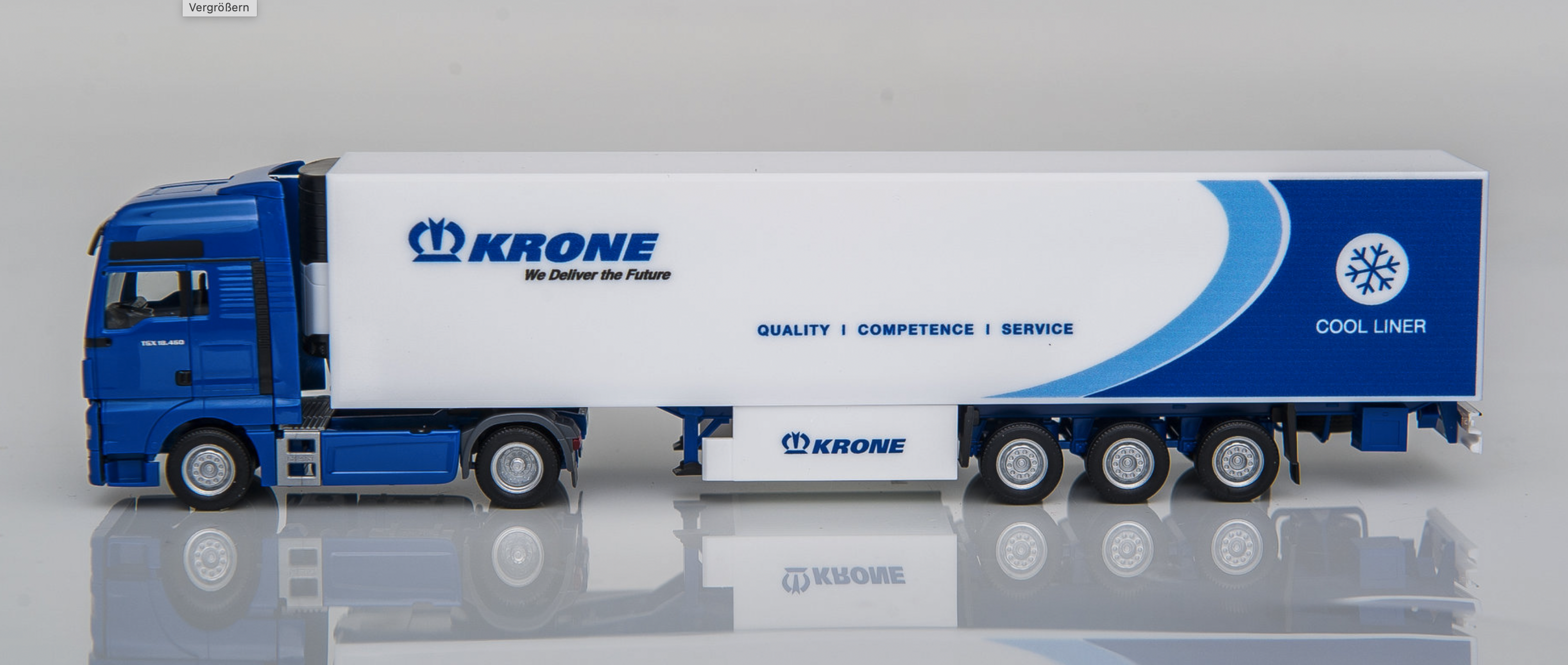 MAN Cool Liner Lkw „Krone“ Modell von herpa 1:87