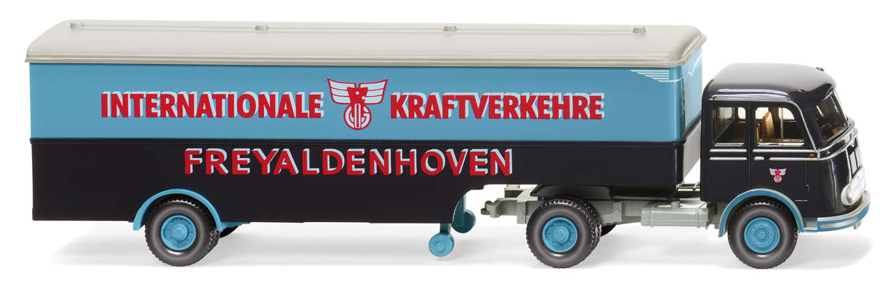 MB Pullmann Freyaldenhoven Koffersattelzug Modell von WIKING 1:87