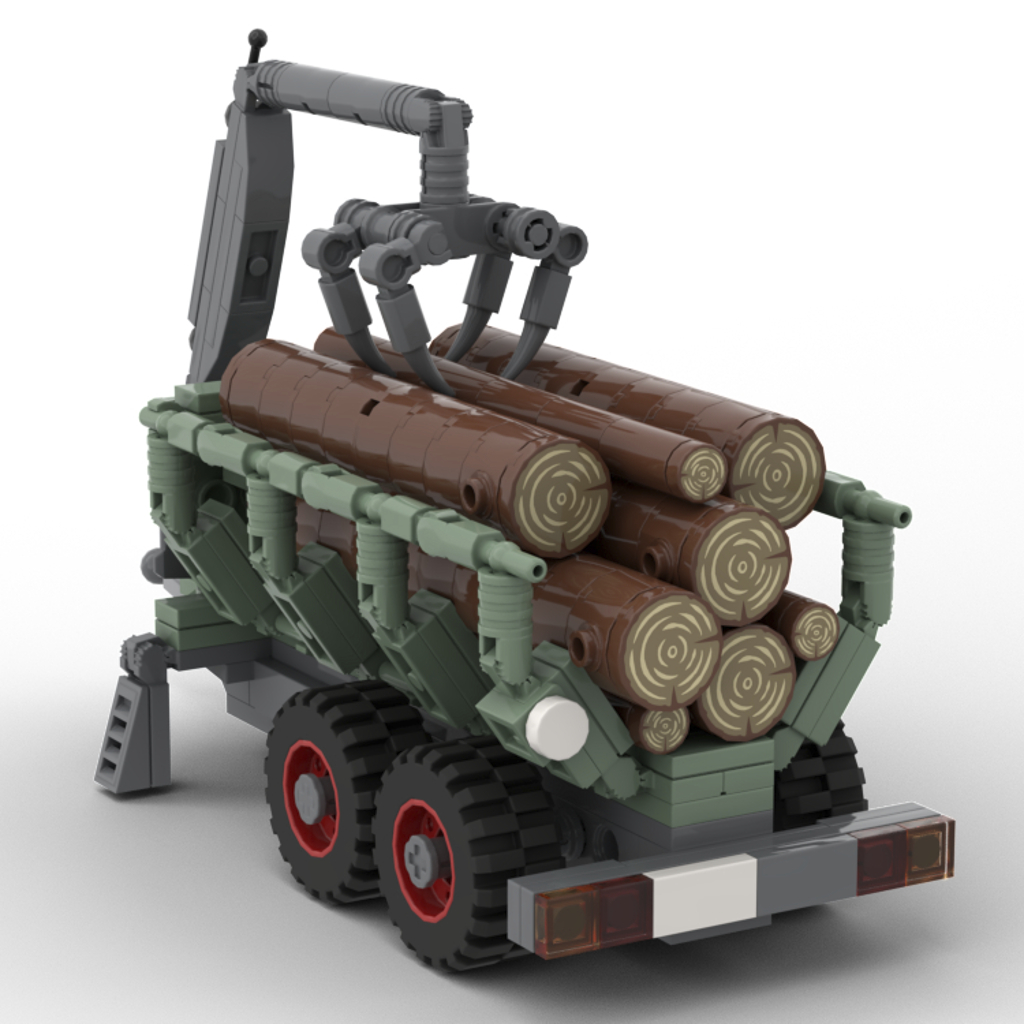 Rückewagen Forst für Traktoren Bausatz mit Klemmbausteinen