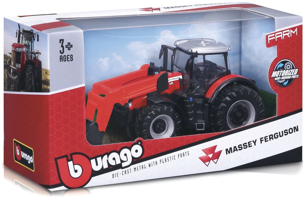 Massey Ferguson 8740 S mit Frontlader Modell von bburago 