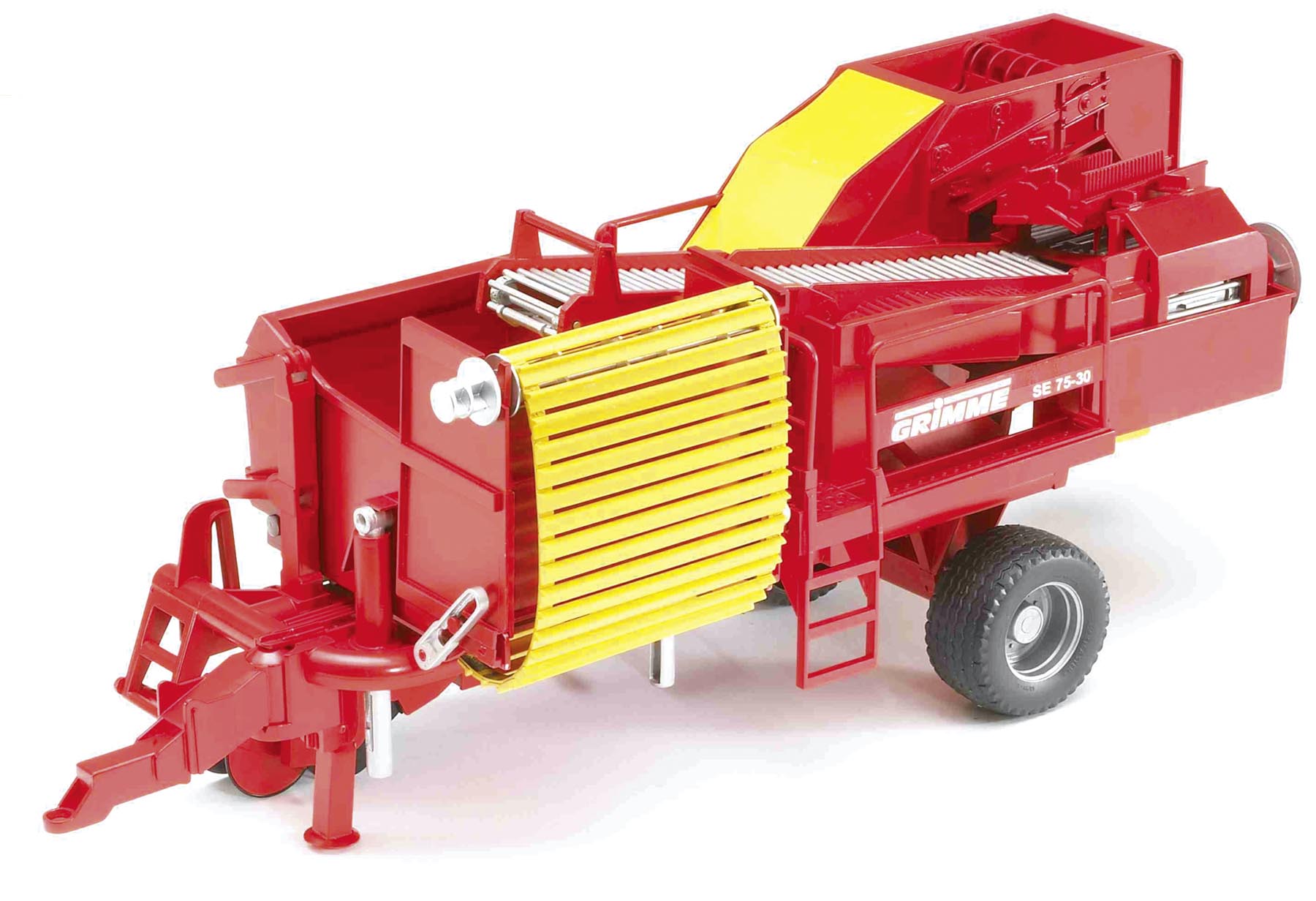 Grimme Kartoffelvollernter SE 75-30 mit 80 Kartoffelimitaten Modell von Bruder 1:16