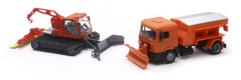 Winter-Set Pistebully und MAN F2000 Schneepflug-1