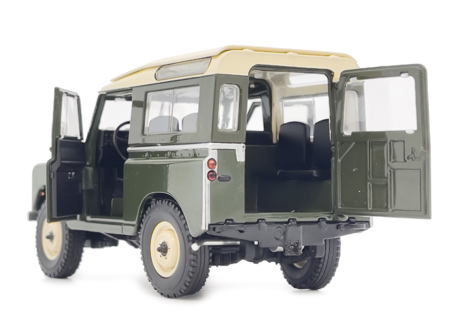 Land Rover Serie III 88 Safaridach bronzegrün Modell von MarGe Models 1:32