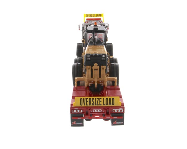 International HX 520 Tieflader und CAT 12M3 Motorgrader Modell von DieCast Masters 1:50
