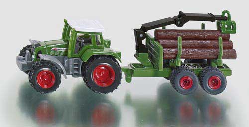 Fendt Traktor mit Forstanhänger Modell von Siku