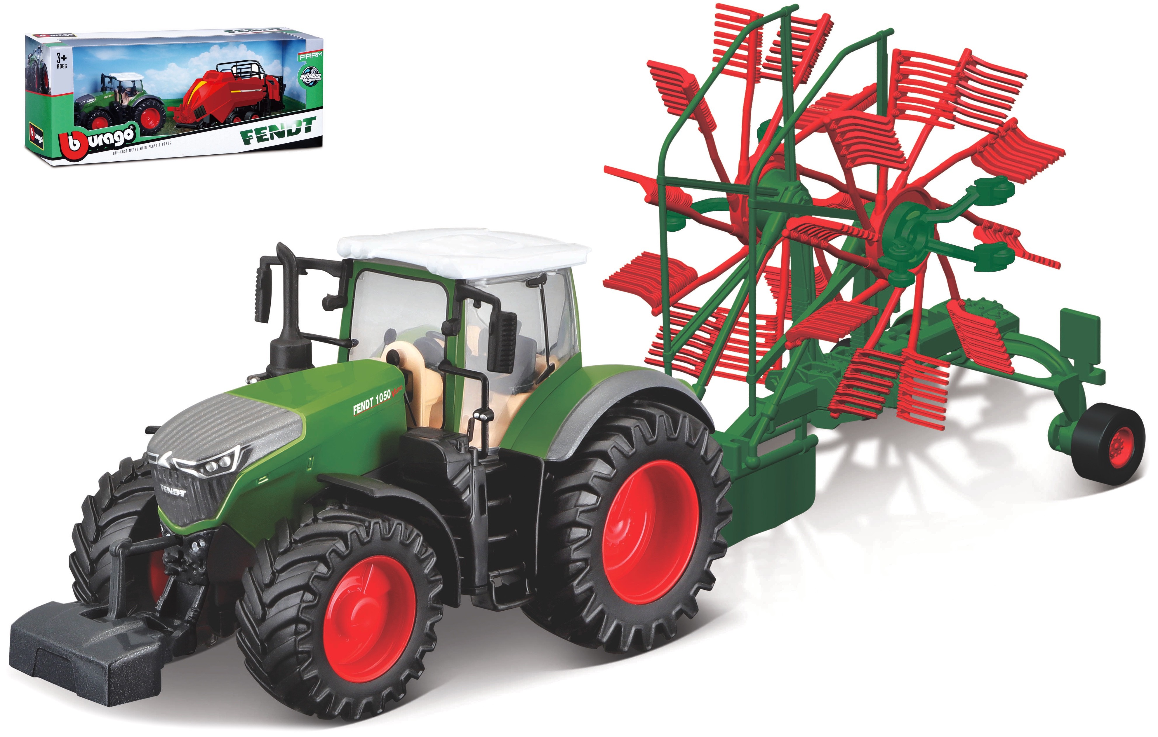 Fendt 1050 Vario mit Schwader Modell von bburago 