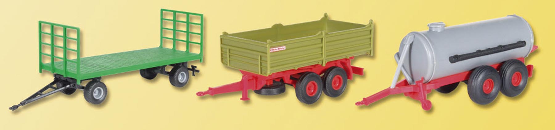 Landwirtschaftliches Anhänger-Set (Bausatz) Modell von kibri 1:87