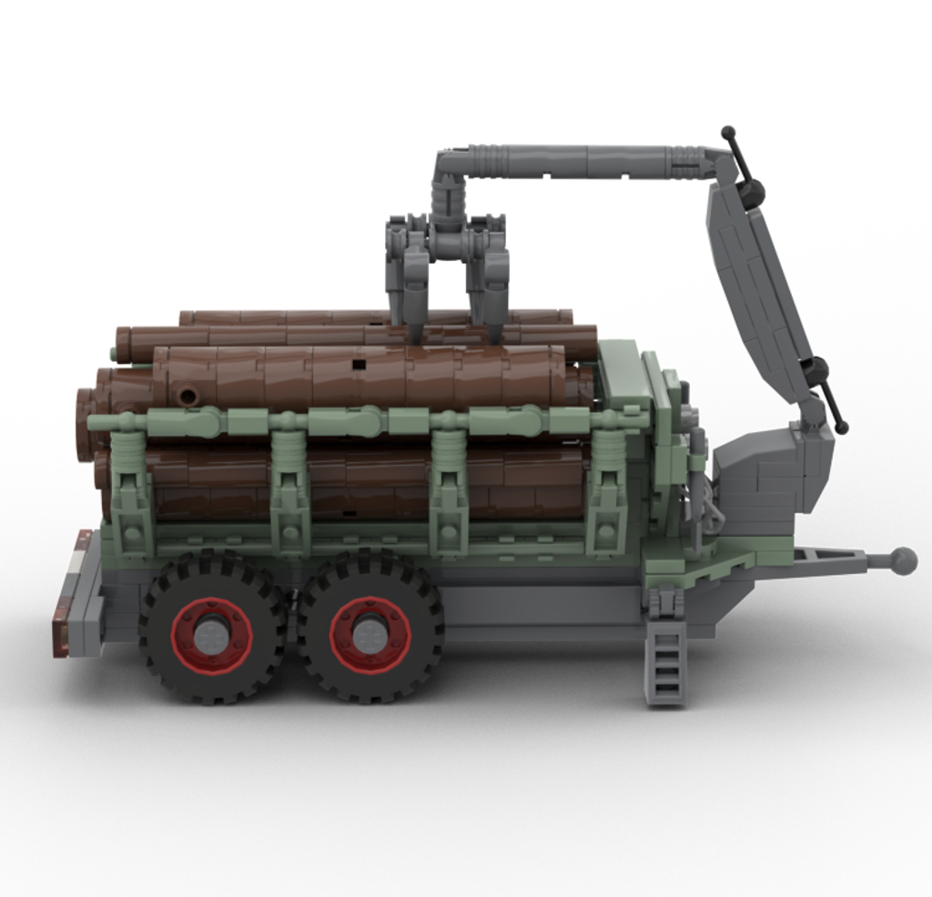 Rückewagen Forst für Traktoren Bausatz mit Klemmbausteinen