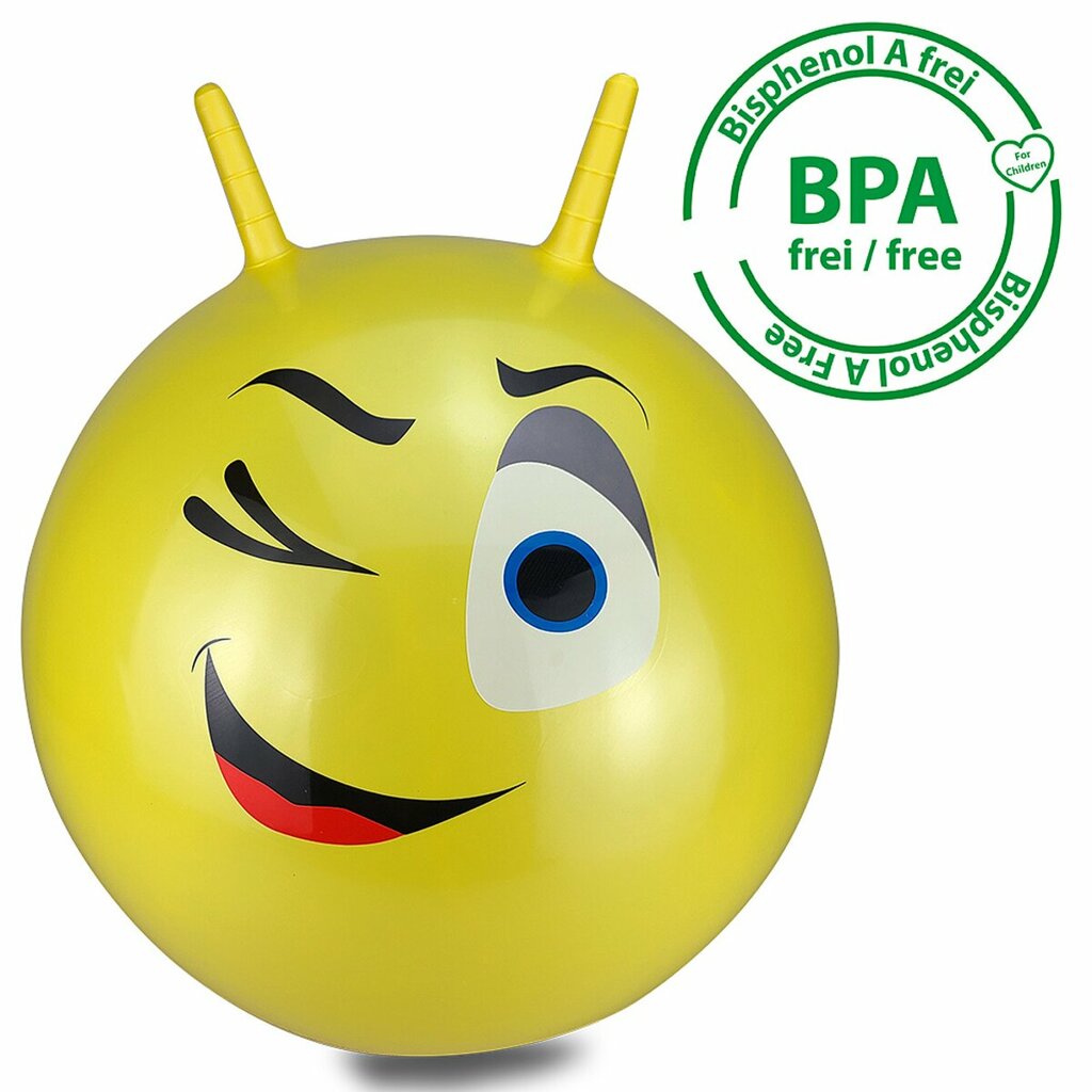 Hüpfball Eye mit Pumpe gelb