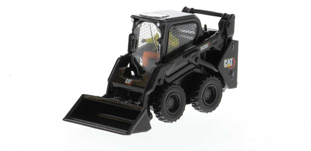CAT 242D3 Kompaktlader mit Anbaugeräten schwarz Modell von DieCast Masters 1:50