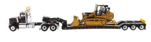 International HX 520 Tieflader und CAT 963K Planierraupe Modell von DieCast Masters 1:50
