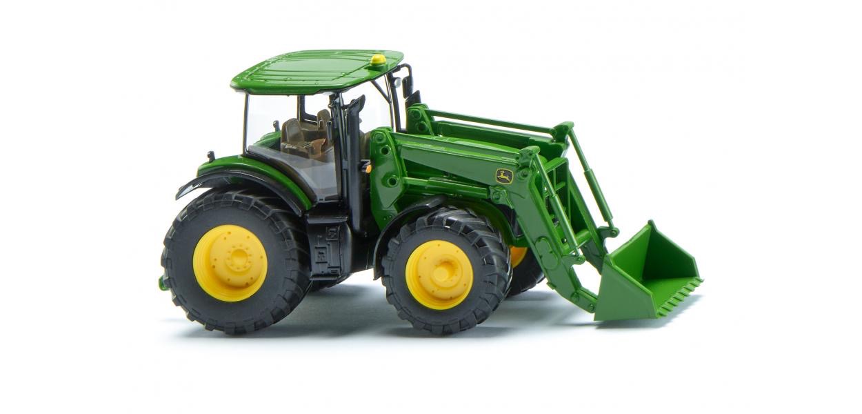 John Deere 7260R mit Frontlader Modell von WIKING 1:87