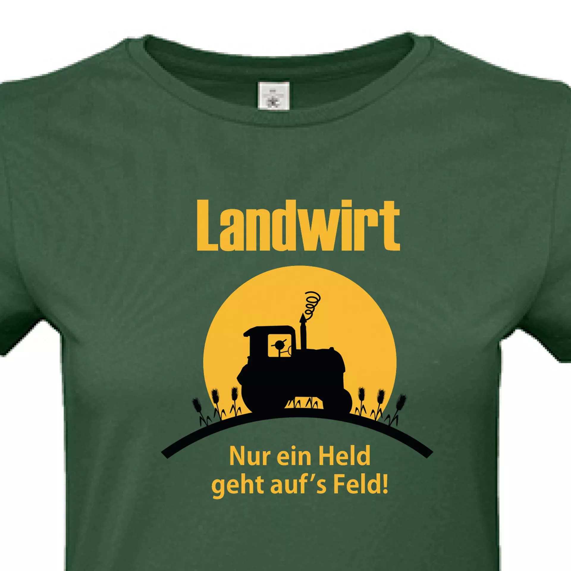 T-Shirt Lady „Landwirt - Nur ein Held geht auf’s Feld“ (grün)