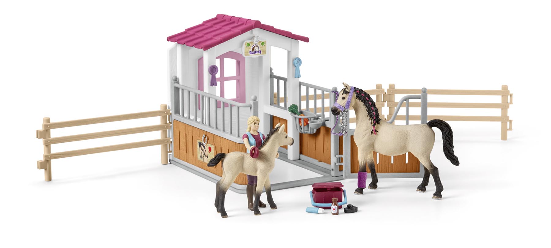 Pferdebox mit Arabern Modell von Schleich